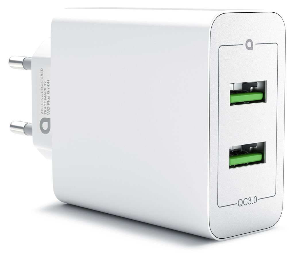 Aplic Chargeur USB Quick Charge à 2 ports 36 W / 6000 mA / Image du produit 