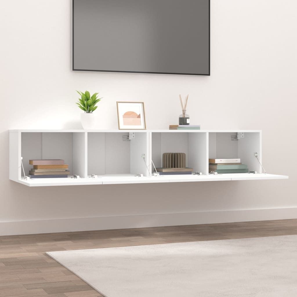 "im Sonderangebot"TV-Tisch/TV-Schränk Skandinavisch - CLORIS - Fernsehenschrank -e 2 Stk. Weiß 80x30x30 cm Holzwerkstoff - DEMöbel9642433