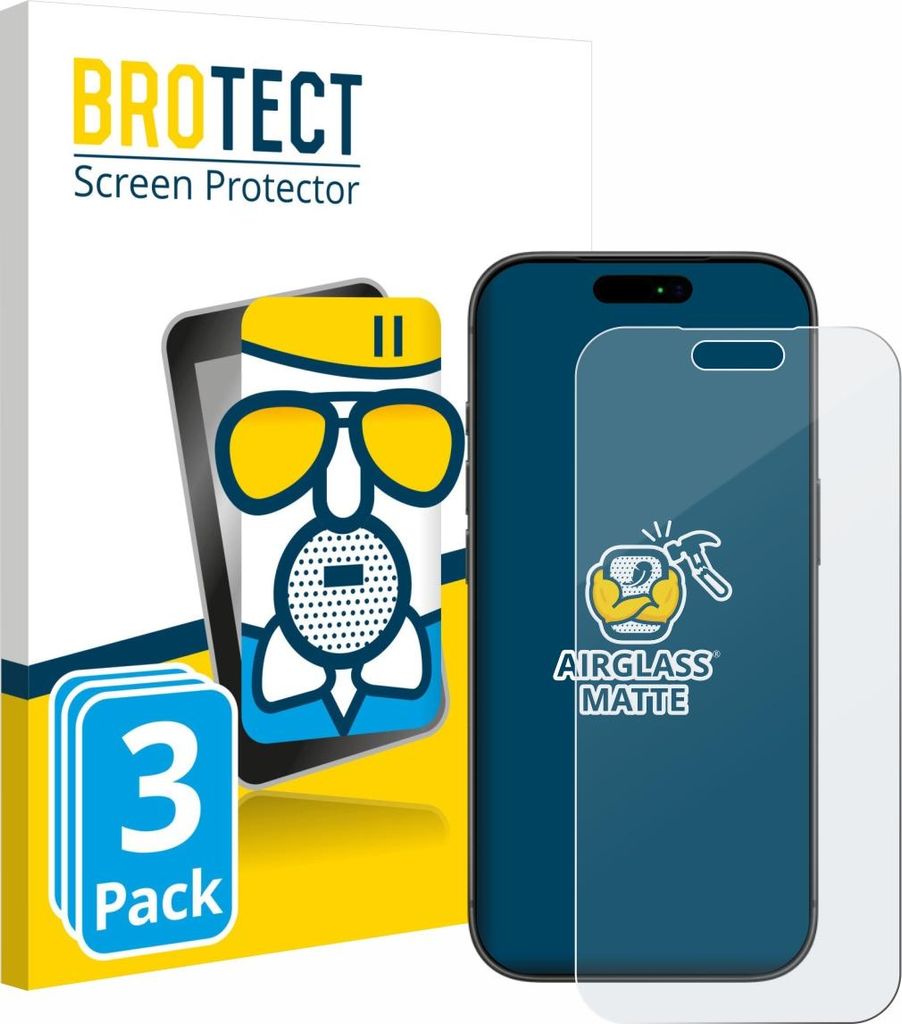 3x BROTECT Entspiegelungs Schutzglas für Apple iPhone 17 Pro Max Schutzfolie Panzer Folie Glas Display Schutz matt