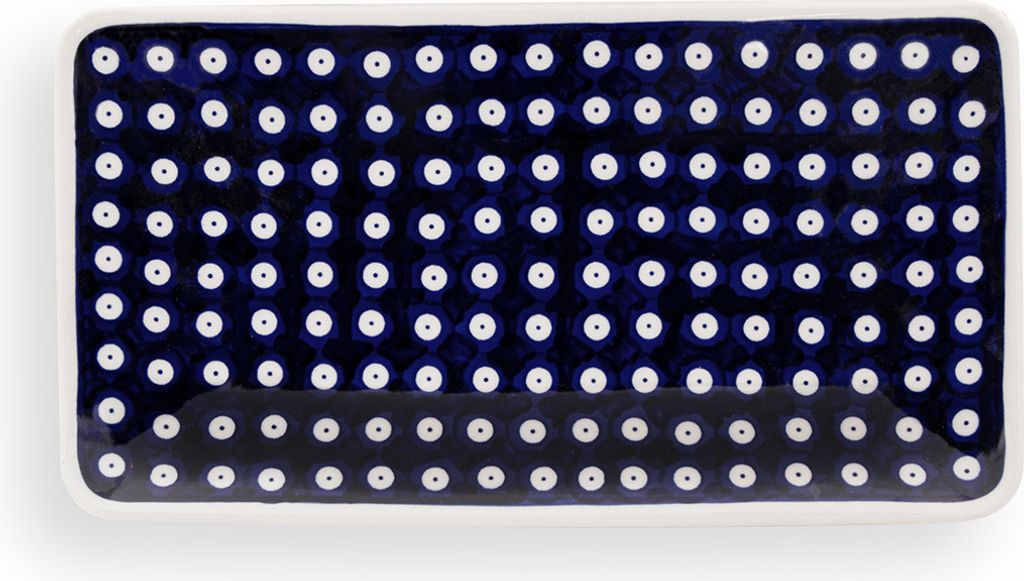 Original Bunzlauer Keramik Essteller flach rechteckig 29,8x16,1x2,8 cm im Design 42
