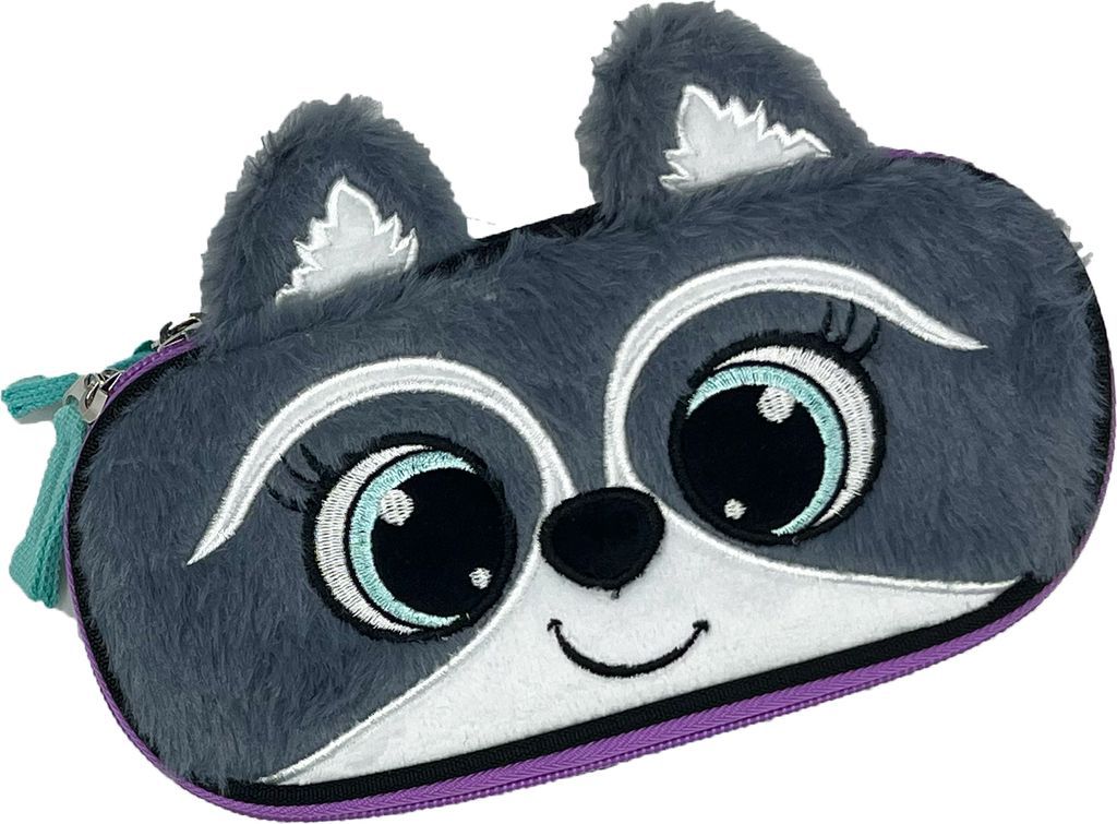 Feder-Mäppchen Kinder für Mädchen Waschbär Etui Federmappe bambino