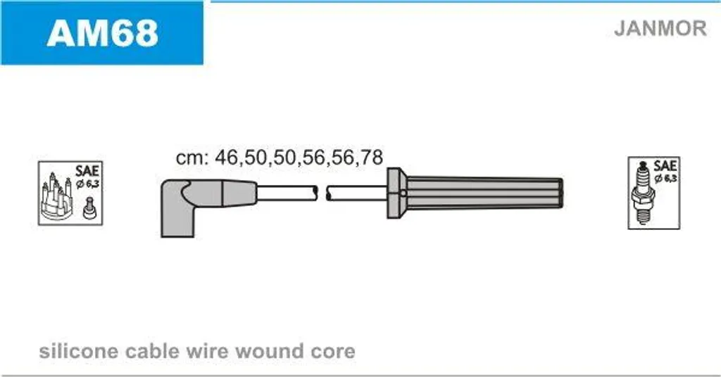 JANMOR AM68 Set cavi accensione OE compatibile con Voyager - 1