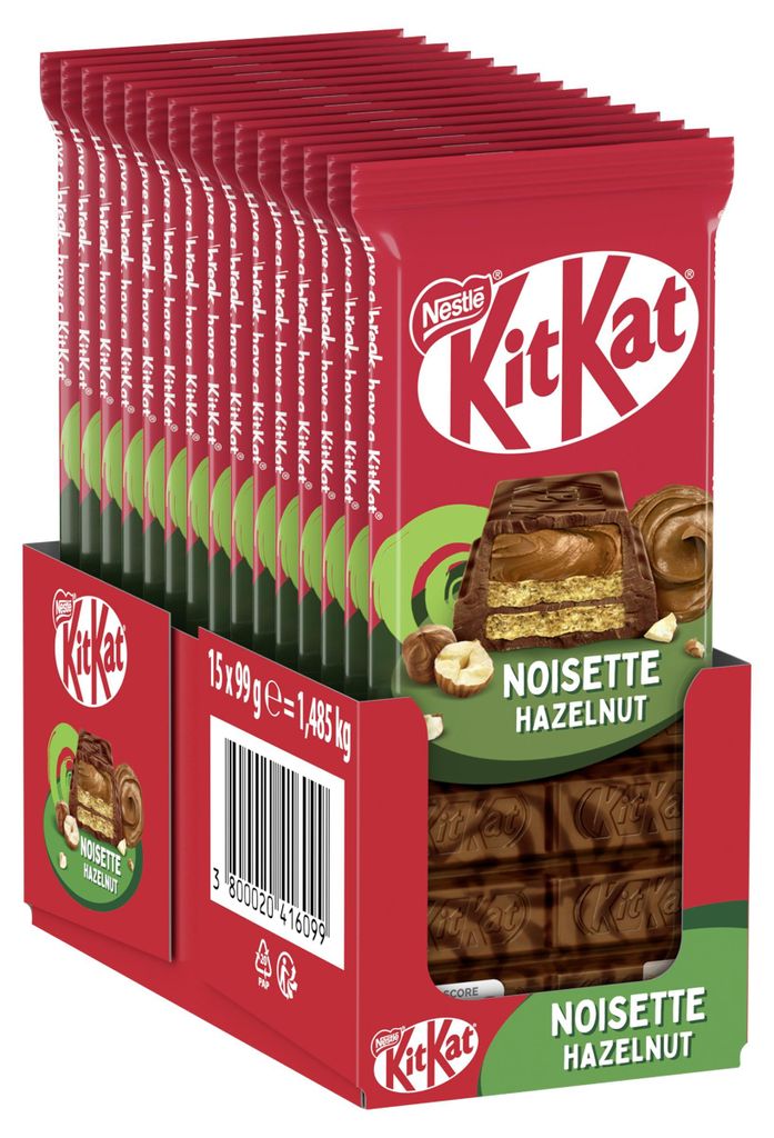KitKat Haselnuss Noisette Tablets Schokolade, 15er Pack (15 Produktbild 