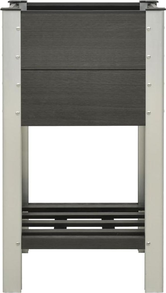 vidaXL Garten-Hochbeet mit Ablage 50x50x90 cm WPC Grau