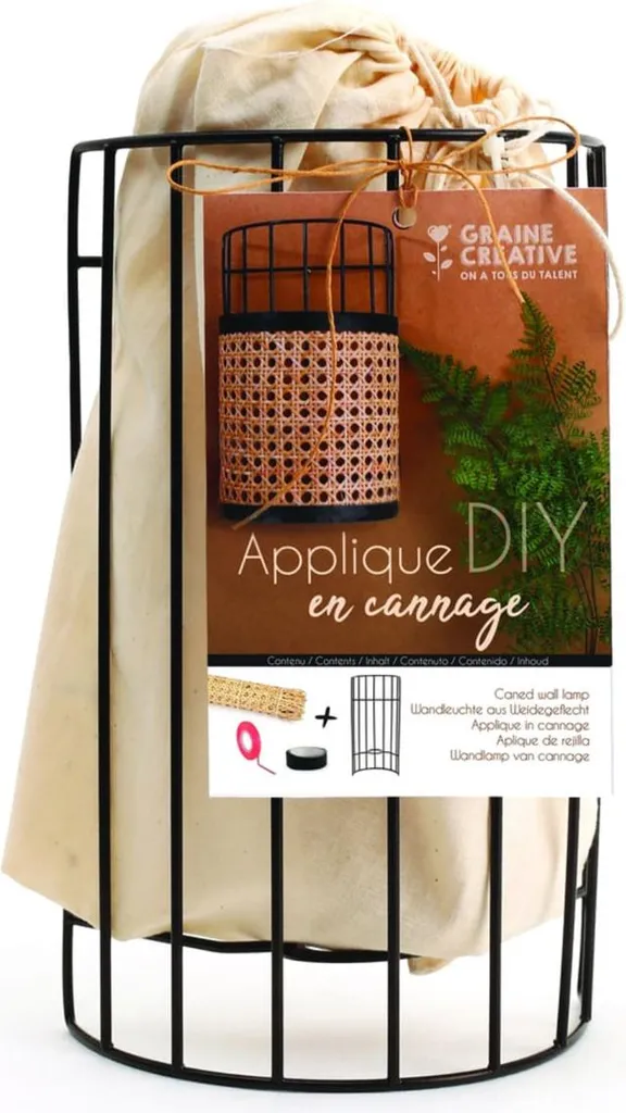 Applique murale en cannage Kit DIY - Solution Luminaire Personnalisé