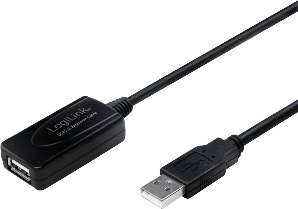 LogiLink USB 2.0 Aktives Verlängerungskabel 20,0 m schwarz