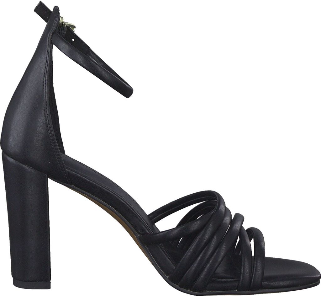 MARCO TOZZI Damen Sandalette – Blockabsatz, Leder, Bequem Mit FEEL ME Fußbett