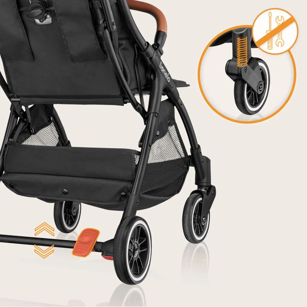 Poussette inclinable Julie One Lionelo dossier réglable et pack accessoires - 7