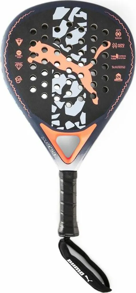 Raquette de padel de compétition en carbone PUMA SolarATTACK PW Noire