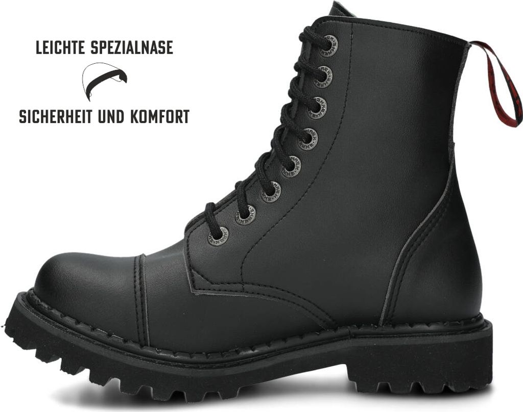 NAGABA Stiefel Damen Herren Springerstiefel 8-Loch -  - Produktbild 3