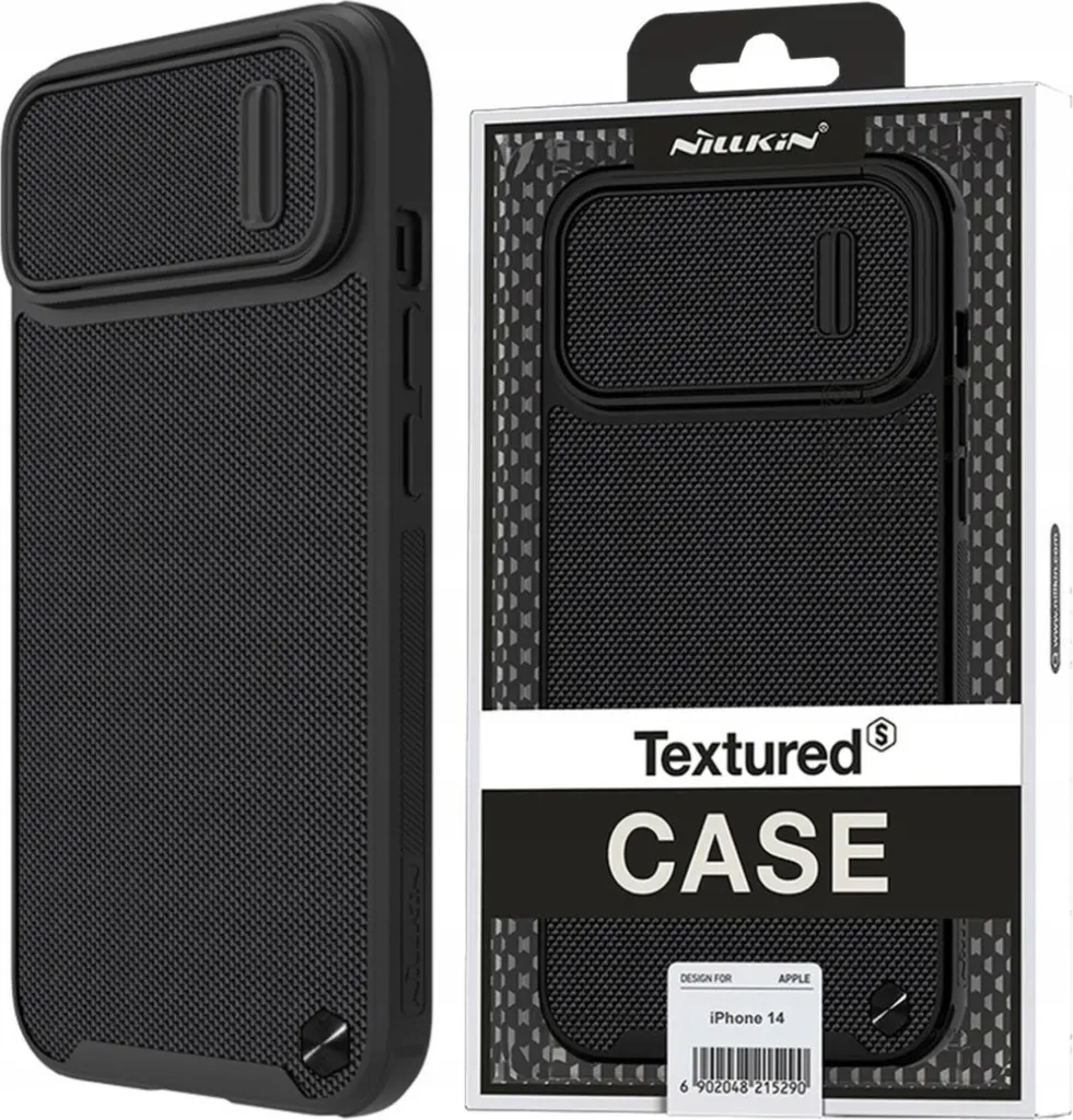 Cover Nillkin Textured S iPhone 14 Plus: Testurizzata e Antiurto Nero