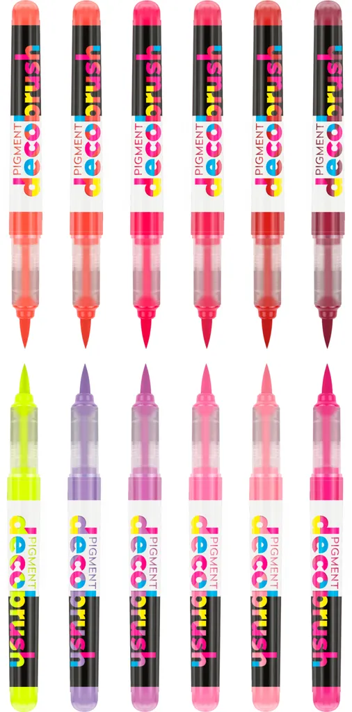 Karin PIGMENT Decobrush Passion Colors - Set de 12 Crayons Pinceaux 2,4ml