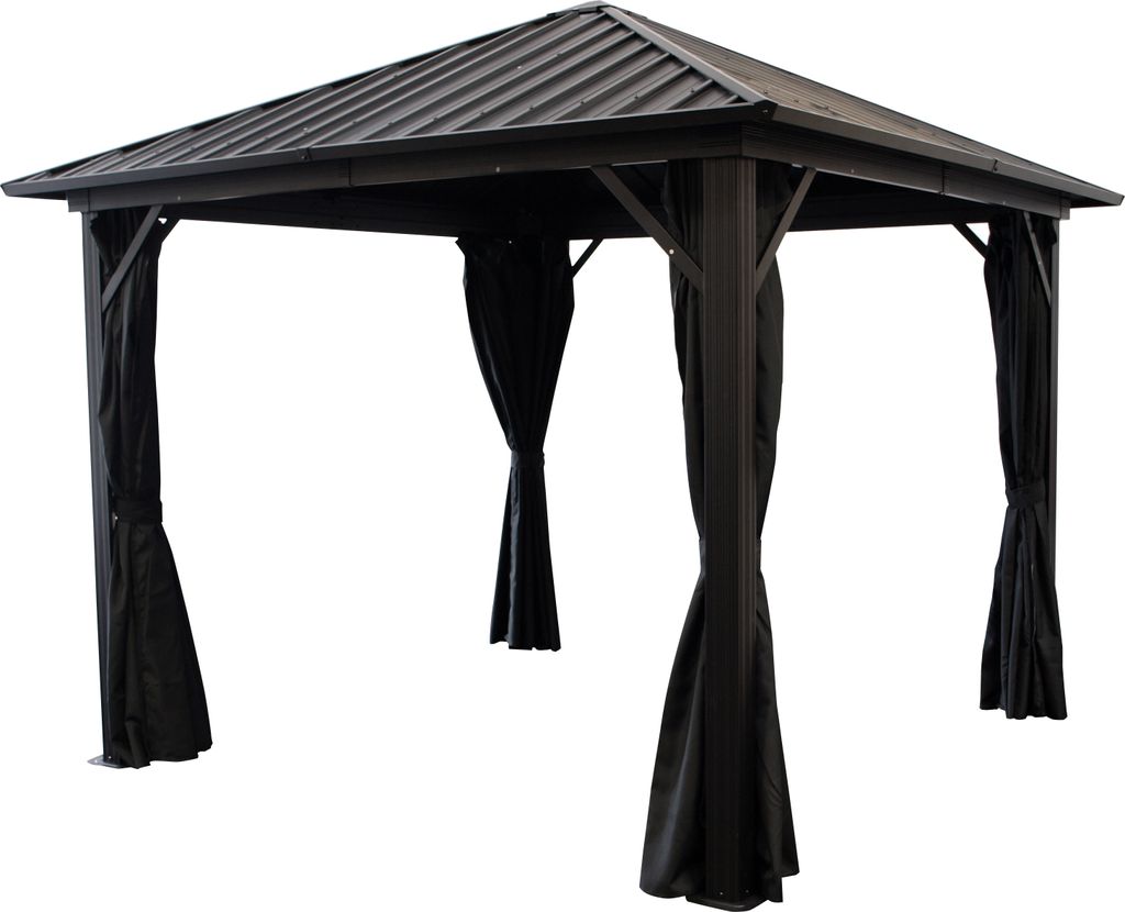DEGAMO Gartenpavillon Pavillon Alupavillon NOVARA  3x3 Produktbild 
