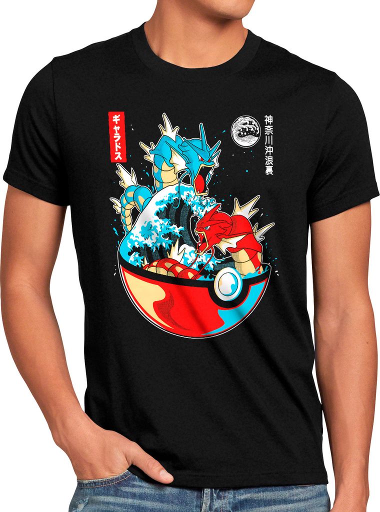 BaumwolleCloud Gyarados Wave Herren T-Shirt monster game online