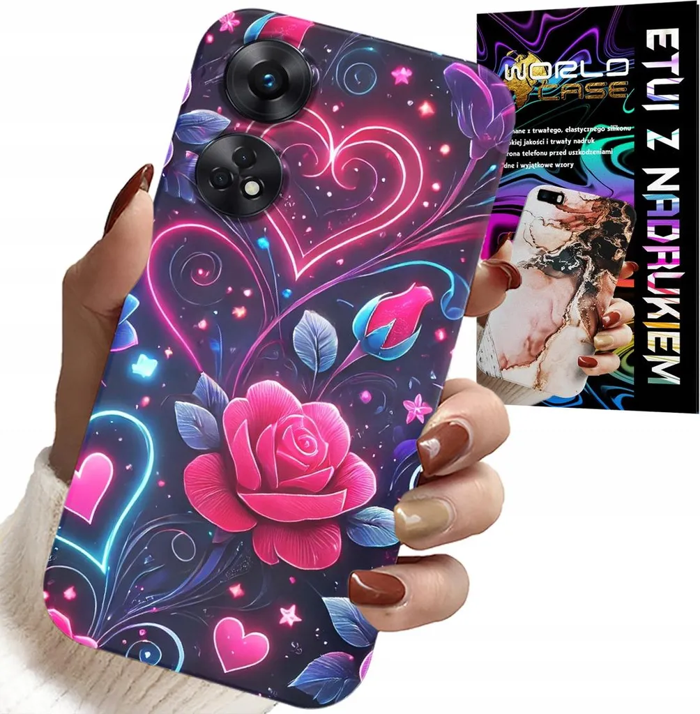Custodia Oppo Reno8 T 4G Rosa Cuore per Ragazze con Vetro 9H Gratis
