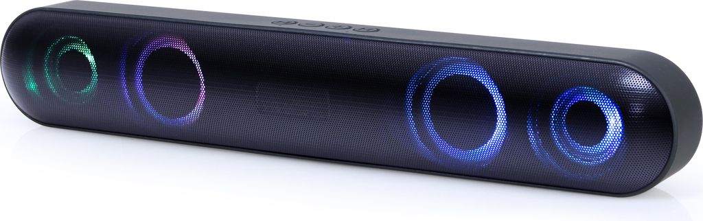 Gembird SPKBT-BAR400L Soundbar-luidspreker, zwart, 2.0 Productafbeelding 