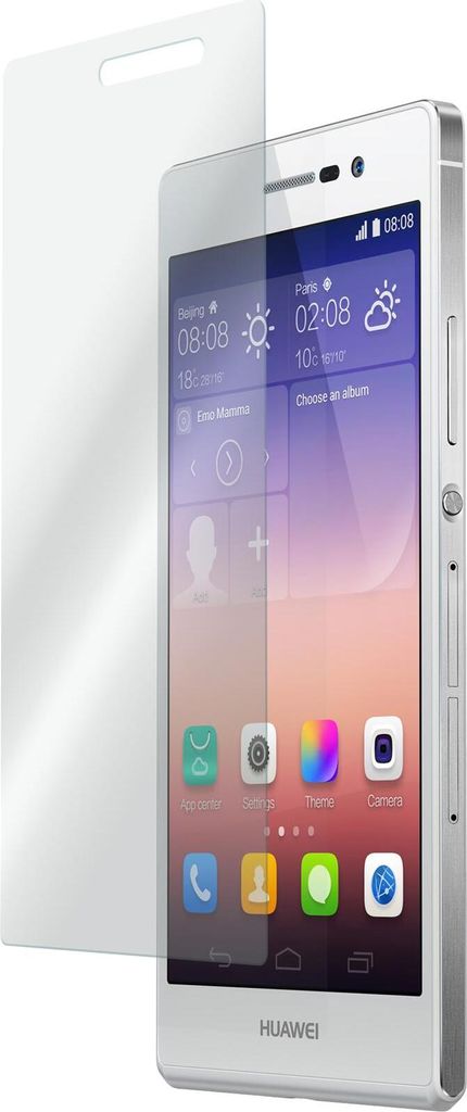 1er-Pack PhoneNatic Glas-Folie klar kompatibel mit Huawei Ascend P7 - Panzerglas für Ascend P7