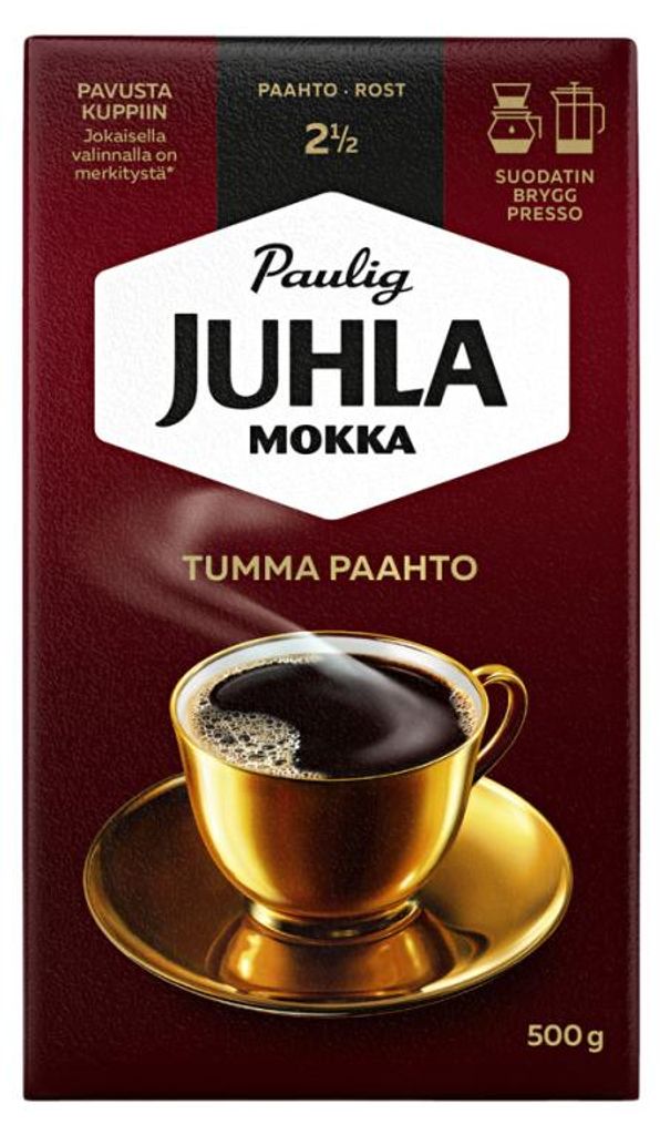 Paulig Juhla Mokka Tumma Paahto gemahlener Kaffee, 500 g Produktbild 
