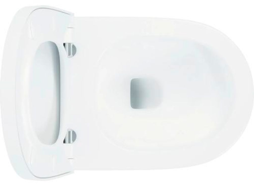 LAUFEN Wand-WC Set LIDA Tiefspüler Spülrandlos weiß glänzend mit WC-Sitz, Vorwandelement und Betätigungsplatte weiß H869