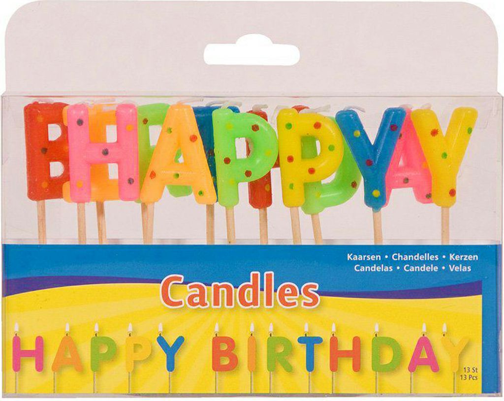 Happy Birthday Schriftzug Tortenkerzen Produktbild 