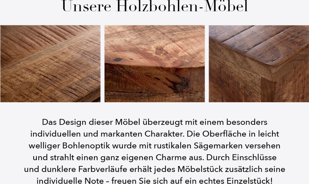 riess-ambiente Massiver Esstisch IRON CRAFT 200cm natur Produktbild 9