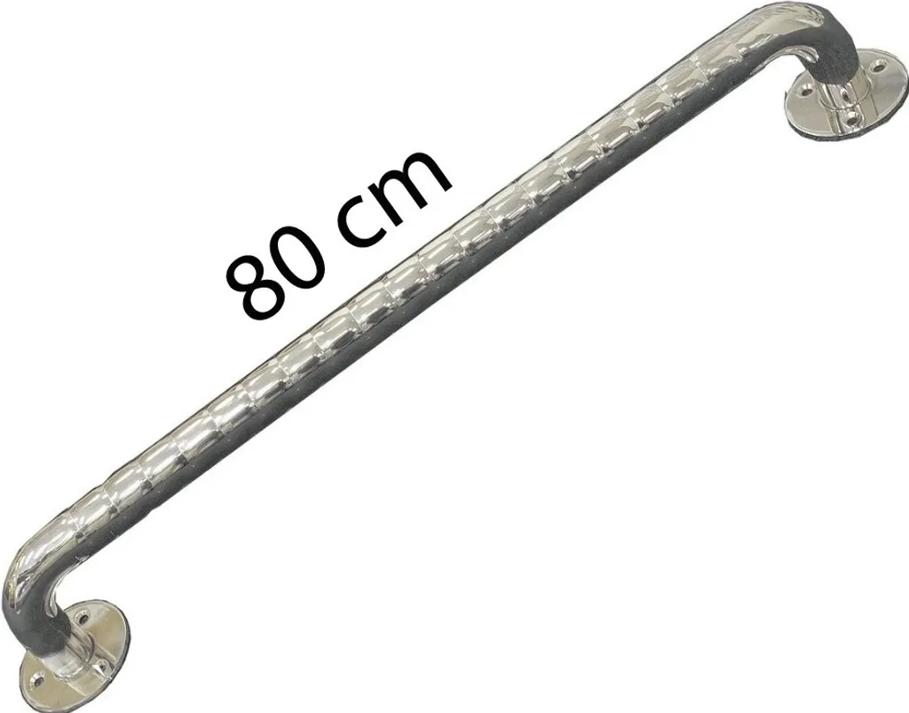 Maniglia Doccia 80cm Acciaio Inox Zigrinato - Portata 200kg Professionale