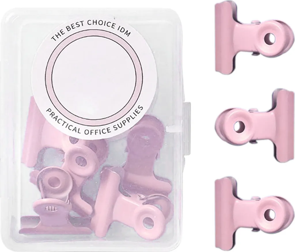 8pcs Clip Cerniera Metallo Sakura Roseate - Mollette Bulldog per Carta