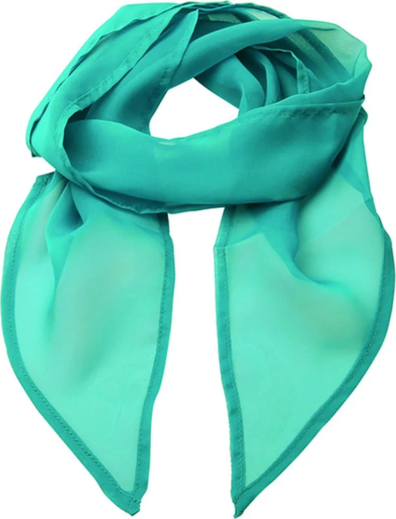 Premier Workwear PR740 | Sciarpa Sciarpa da donna in chiffon a colori - 98 x 16,5 cm - Colore: verde acqua (circa Pantone 3155) - Dimensioni: 98 x 16,5 cm