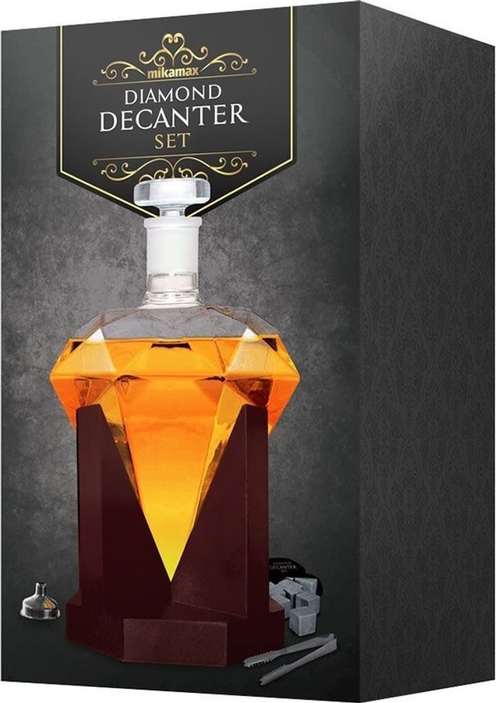 Zestaw do Whisky - Karafka Diament + 9 Kostek + Stojak + Zdjęcie produktu 