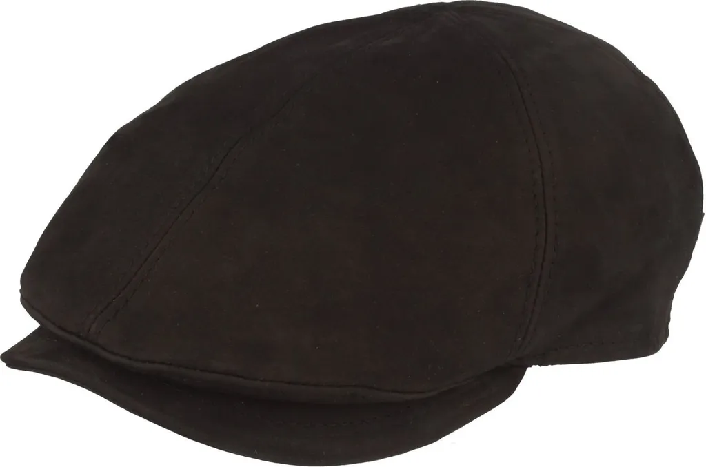 Berretto d'anatra Balke in Vera Pelle: Cappello Piatto Antivento 6 Pezzi