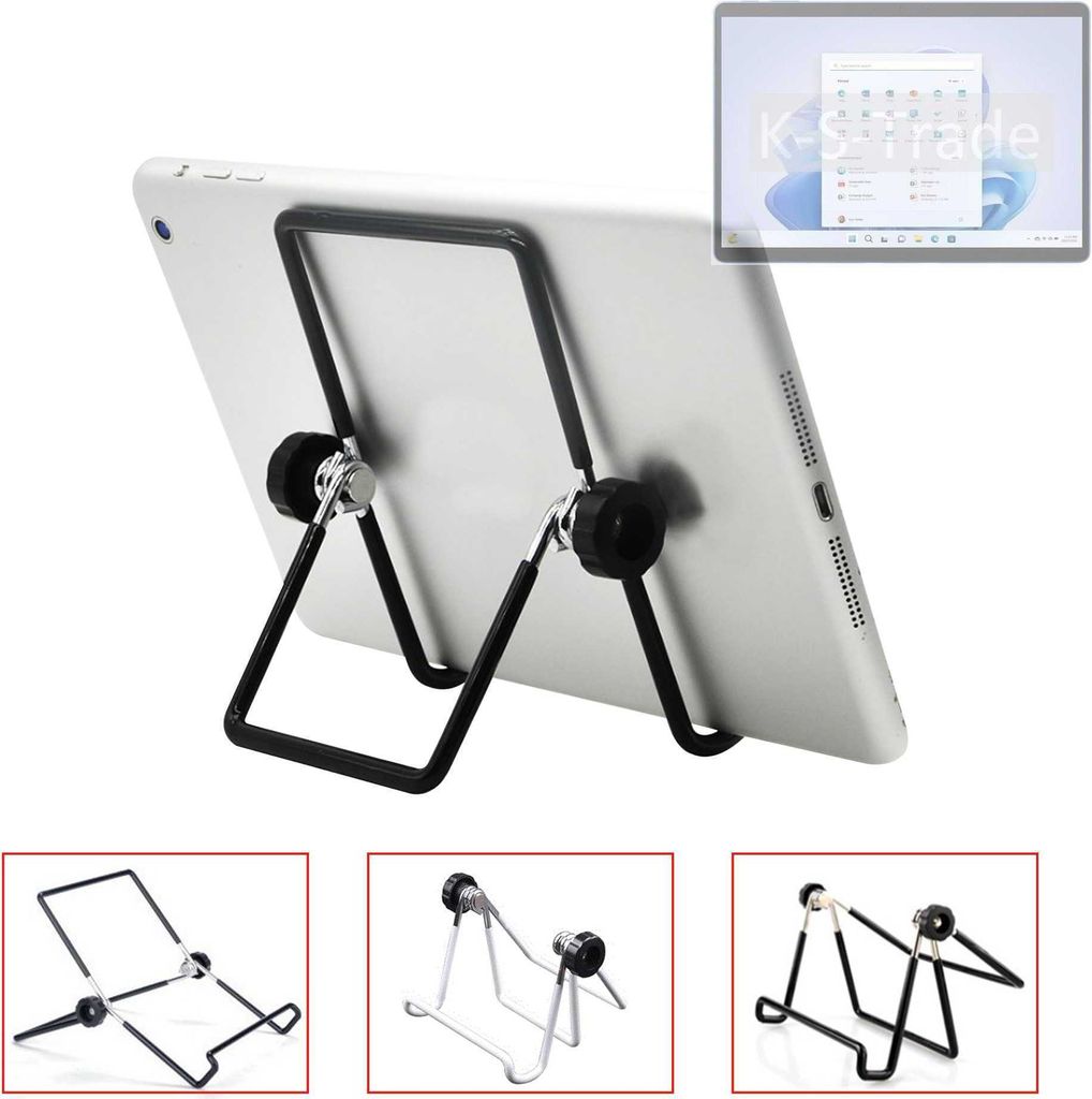 K-S-Trade Tablet-Ständer Tablet-Halterung Tablet-Aufsteller kompatibel mit Microsoft Surface Pro 9 faltbarer Tischständer Tablet Halterung