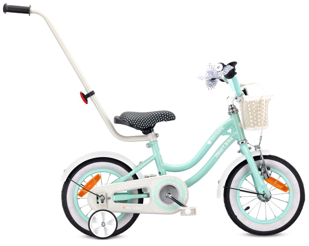 Mädchen fahrrad 12 Zoll Glocke Zusatzräder Schubstange Produktbild 
