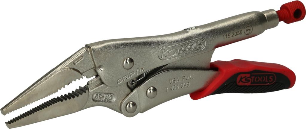 KS Tools Langbacken-Gripzange mit Easy-Release,60mm,L=205mm, 115.2035
