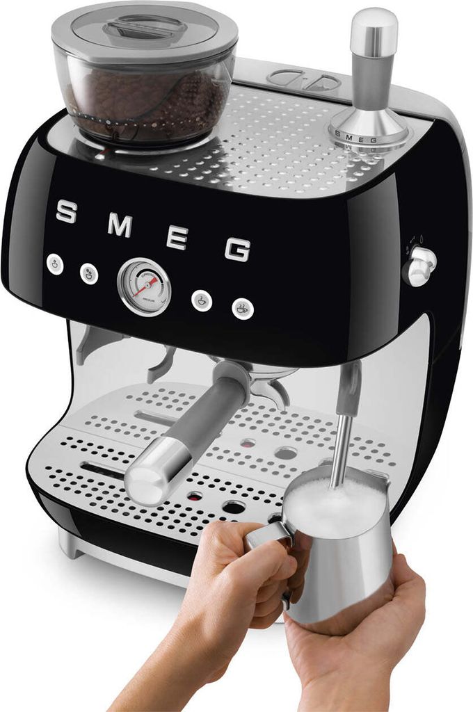SMEG EGF03BLEU Kompakt Siebträgermachine sw Dampffunktion Obrázok produktu 5