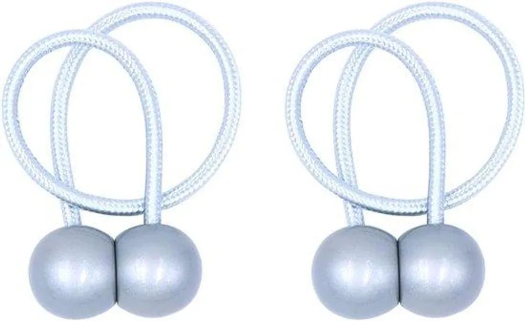 Lot de 2 attaches magnétiques pour rideaux occultants coloris gris foncé