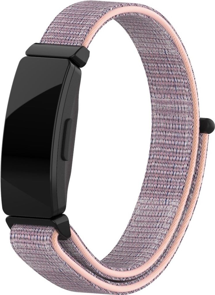 Strap-it Fitbit Inspire (HR) / Inspire 2 Nylon Armband (Rosa)