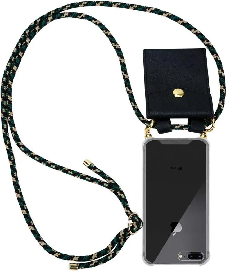 Custodia Cadorabo iPhone 7/8 Plus Marrone con Cordino Rimovibile