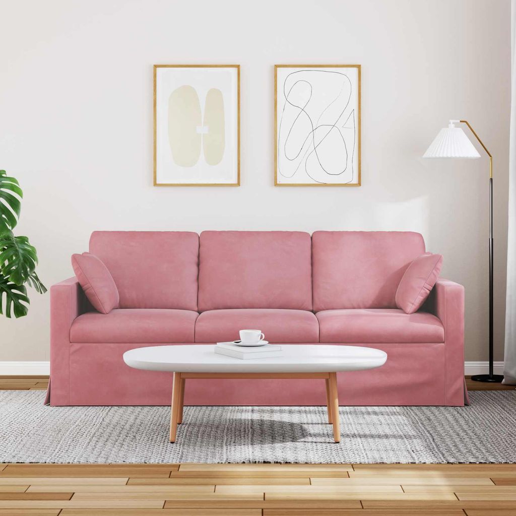 Möbel Klassische Sofas - Rosa - CLORIS Sofa Rosa 198x78x80 cm Samt,30.205 Kg - 497018