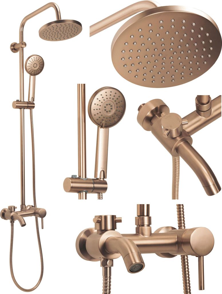 Duschset Rea Luis  Brush Copper Produktbild 