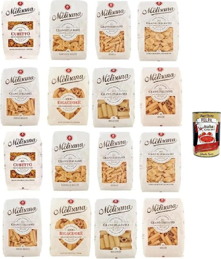 La Molisana Pasta Mix 16×500 g (2×Cubetto, 2×Farfalle Produktbild 