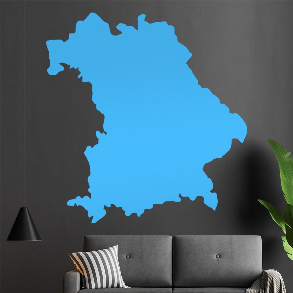 KIWISTAR Bundesland Bayern - München Allianz Arena Wandtattoo in 6 Größen - Wandaufkleber Wall Sticker - Dekoration, Küche, Wohnzimmer, Schlafz...