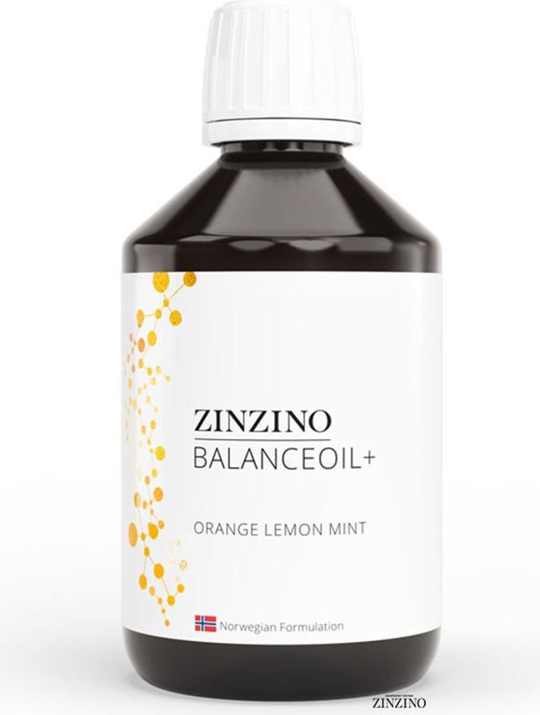 ZINZINO BalanceOil+ Orange Zitrone Minze 300 ml – Hochwertiges Omega-3-Öl