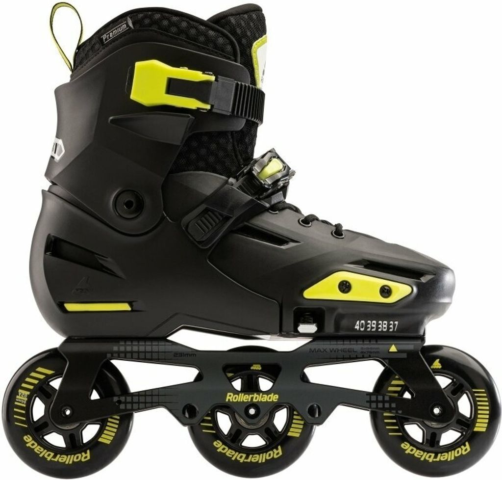 Rollerblade Apex 3WD JR Black/Lime 28-32 Inline-Skates Produktbild 