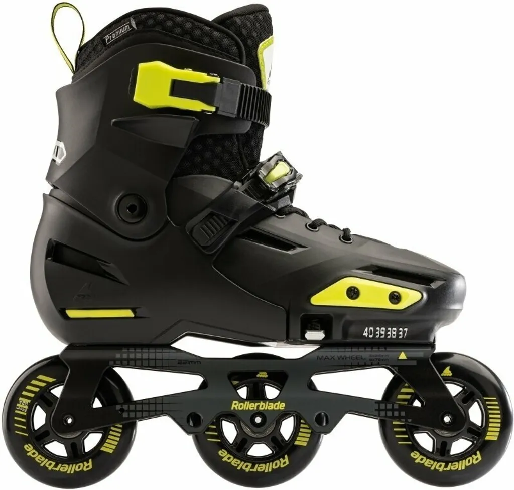 Rollerblade Apex 3WD JR Black Lime 28-32 : Rollers Urbains Haute Performance
