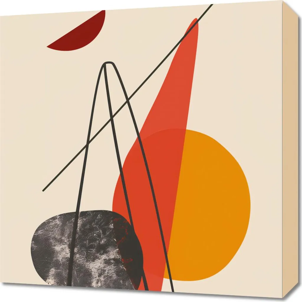 Quadro 50x50 cm Forma Armoniosa: L'Essenza della Serenità in Casa