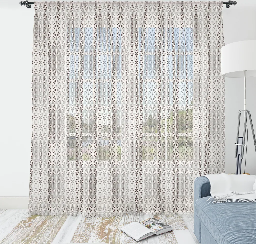 Arazzo Parete XXL ABAKUHAUS 210x274 cm Motivo Rombo Tribale Moderno