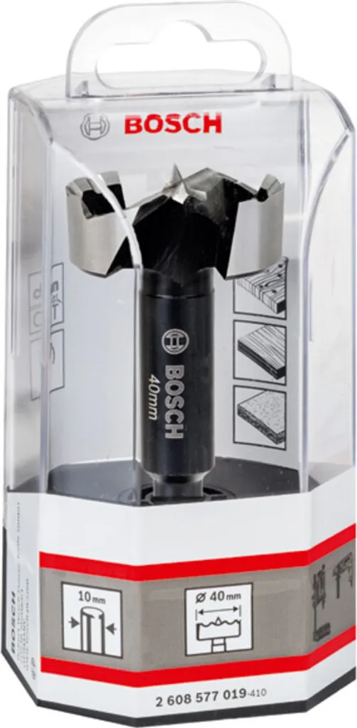 Bosch Punta Forstner DIN 7483 G 40 x 90 mm d 10 mm a taglio vivo