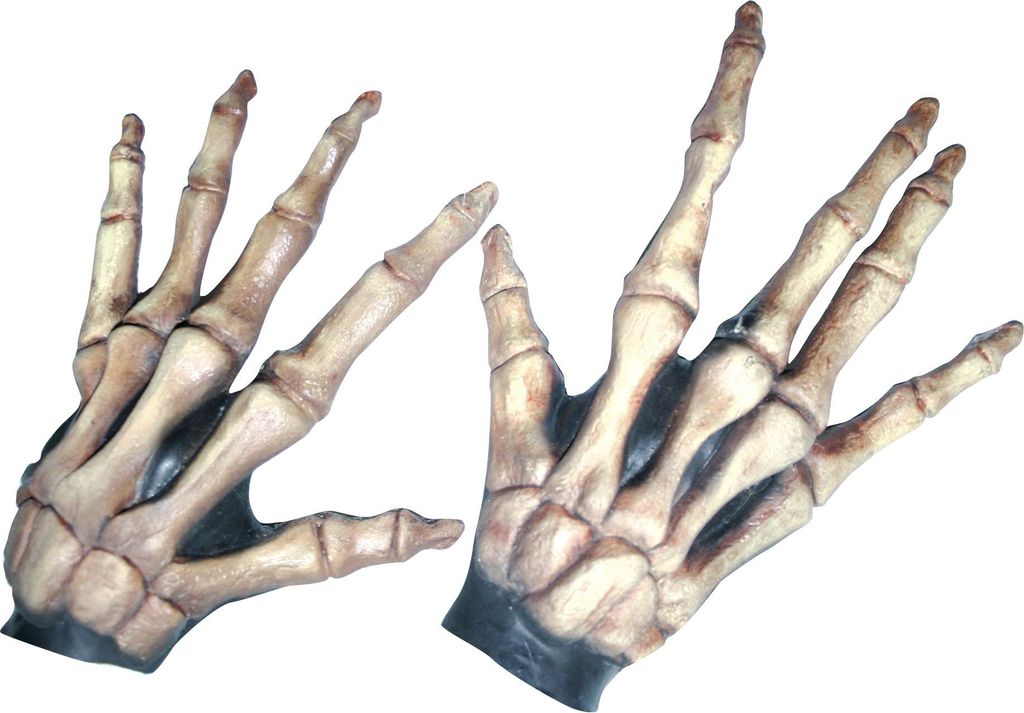 Langfinger Skeletthände knochenfarben