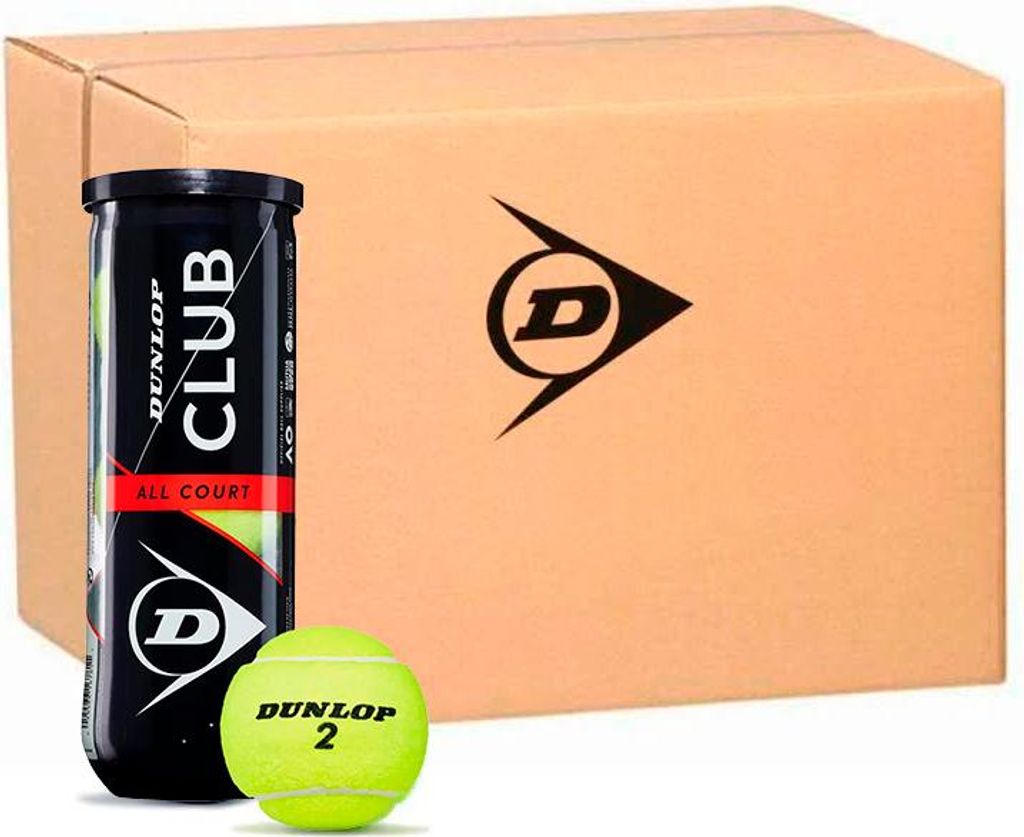 Dunlop Club All Court Tennisballbox Gelb 24 x 3 Balls Gelb Produktbild 