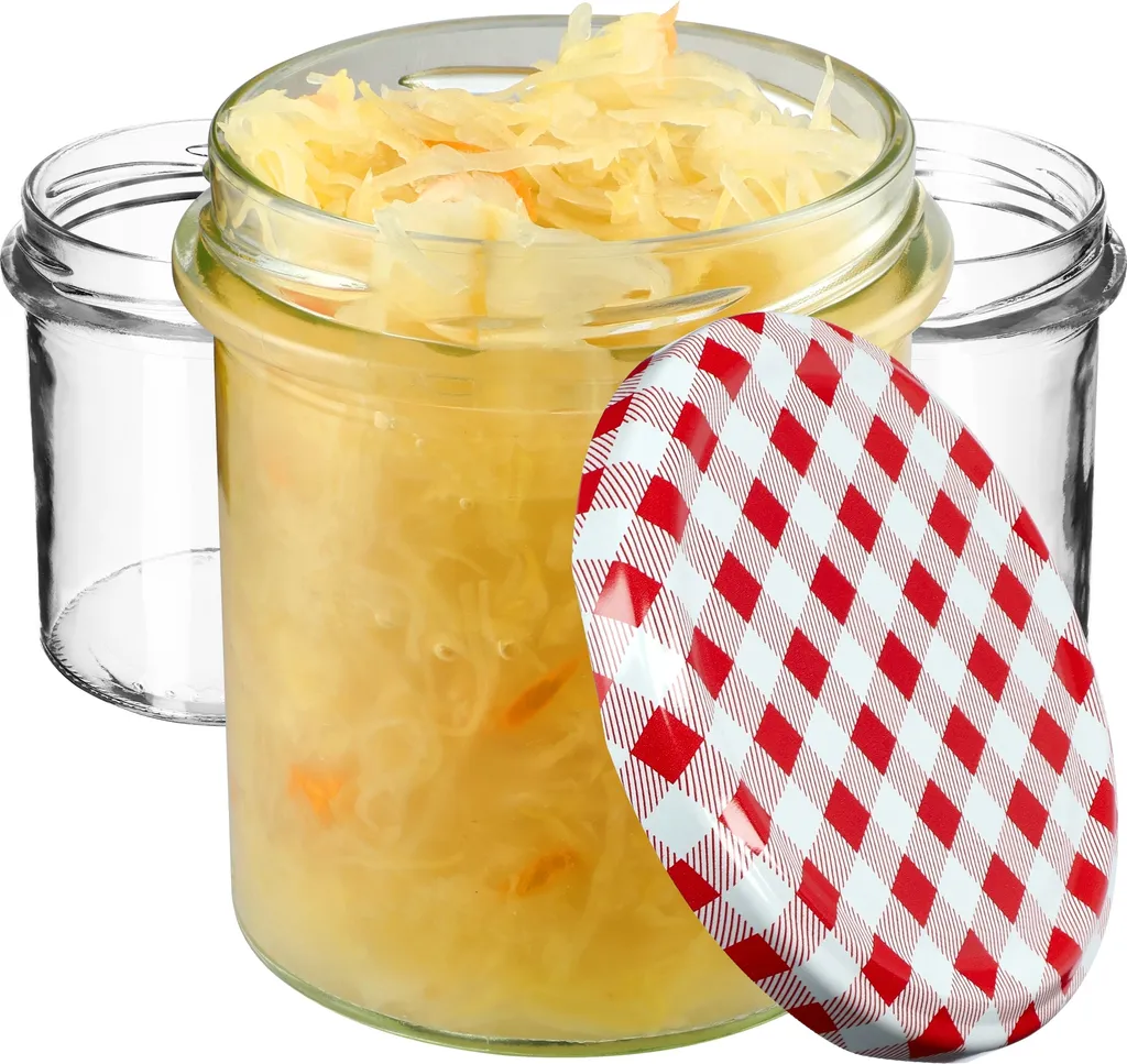Set Vasetti Vetro KADAX 350ml per Sottovuoto e Miele - Tappo fi82